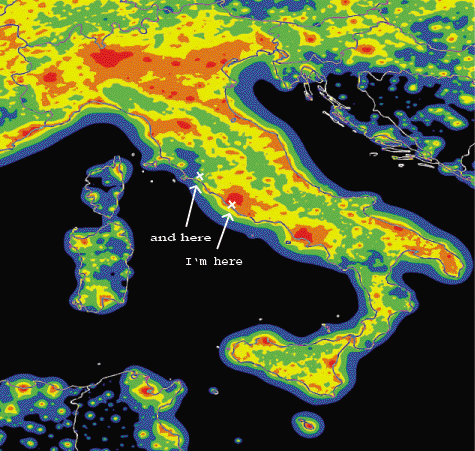 Italy Light Pollution